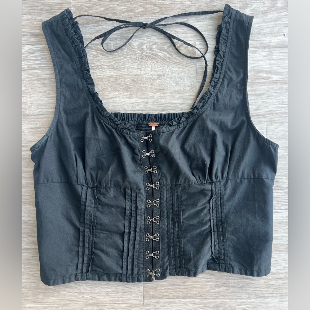 Free People Black Bustier Tank Top